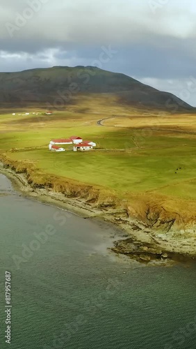 Aerial view of beautiful Iceland landscape
