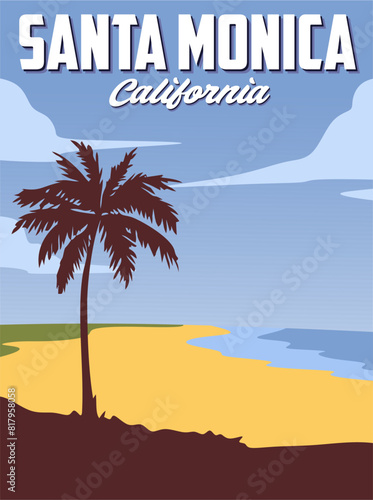 santa monica california with beautiful views