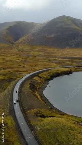 Aerial view of beautiful Iceland landscape