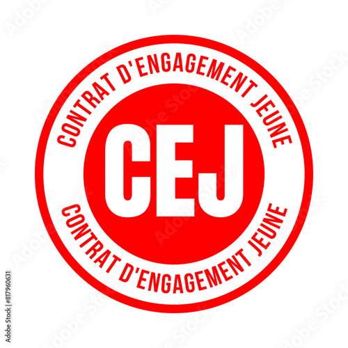 Symbole CEJ contrat d'engagement jeune en France