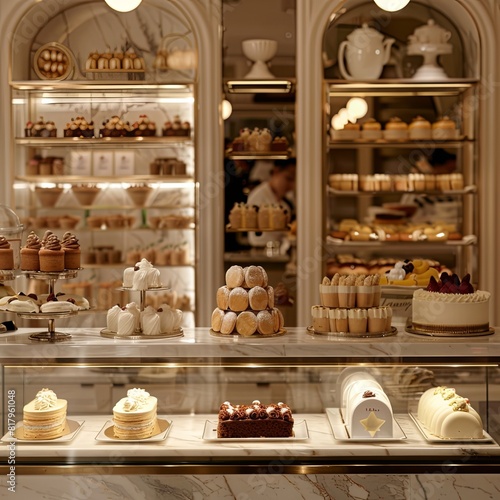 Luxury Patisserie with Assorted Desserts.