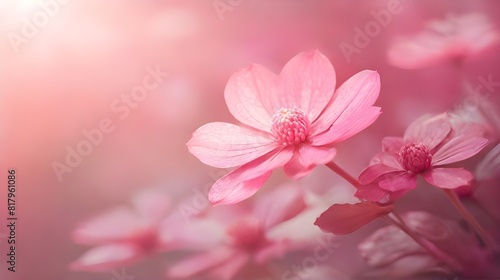 close up of pink flower Generative Ai 