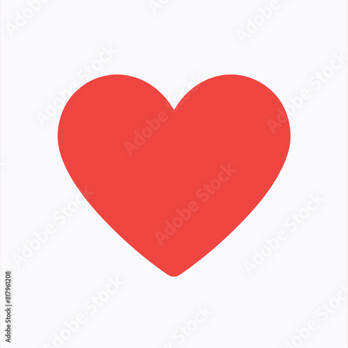 vector heart in white background