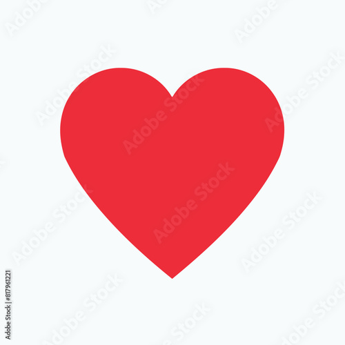 vector heart in white background