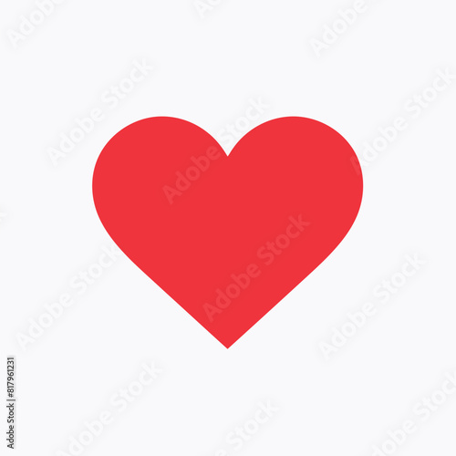 vector heart in white background