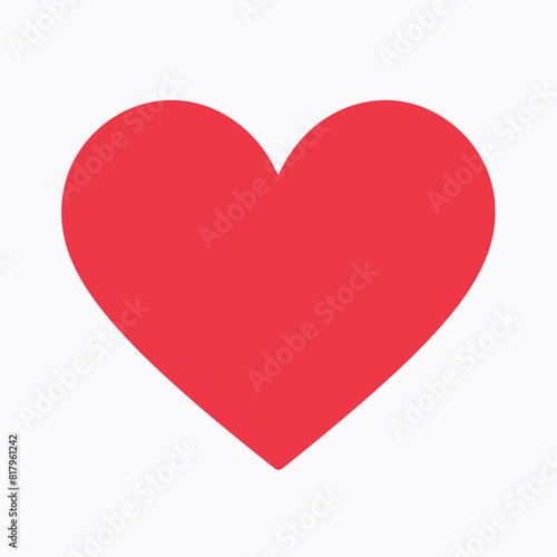 vector heart in white background