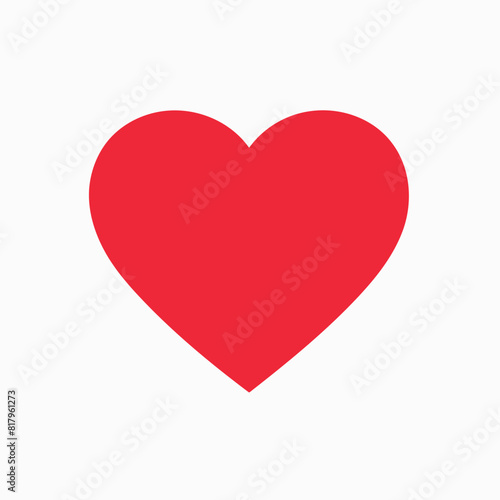 vector heart in white background