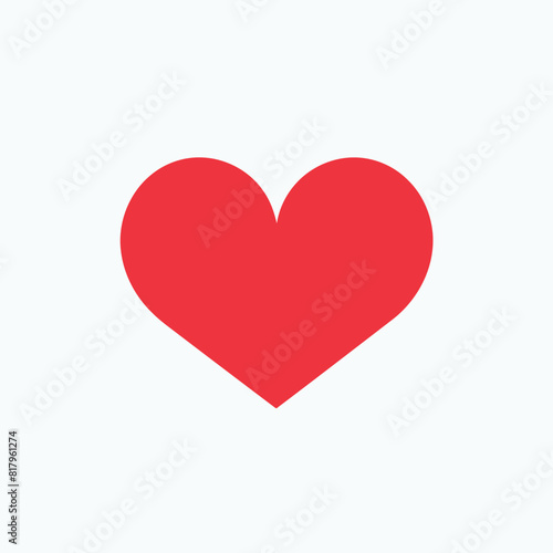 vector heart in white background