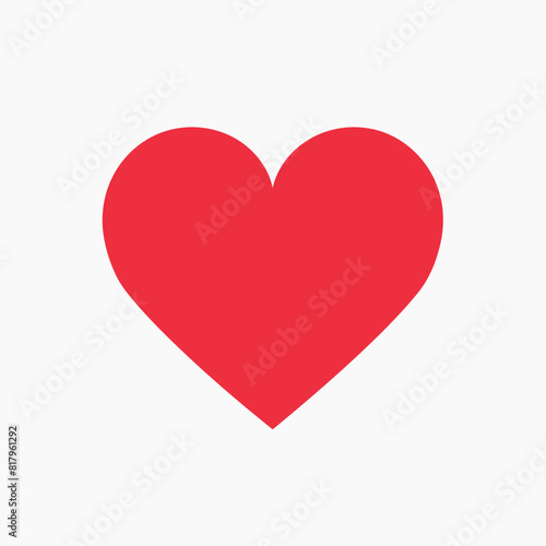 vector heart in white background