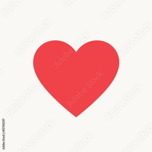 vector heart in white background