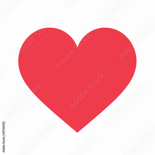 vector heart in white background