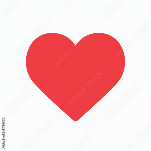 vector heart in white background