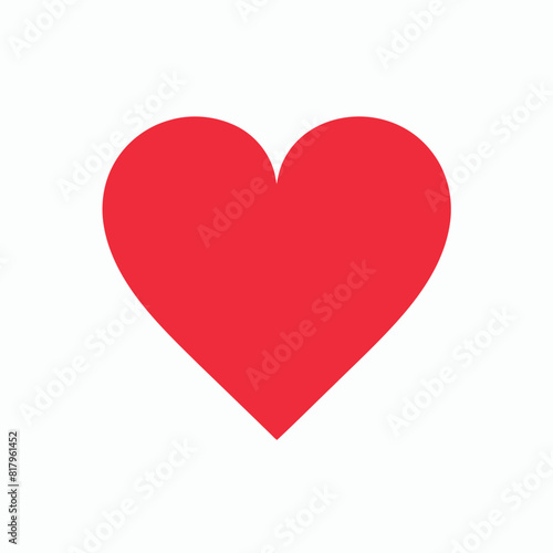 vector heart in white background