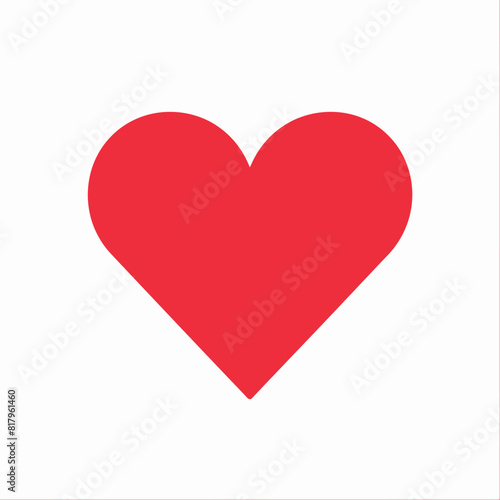 vector heart in white background
