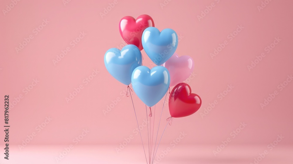 balloons and has sticker heart shape
