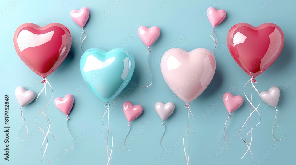balloons and has sticker heart shape