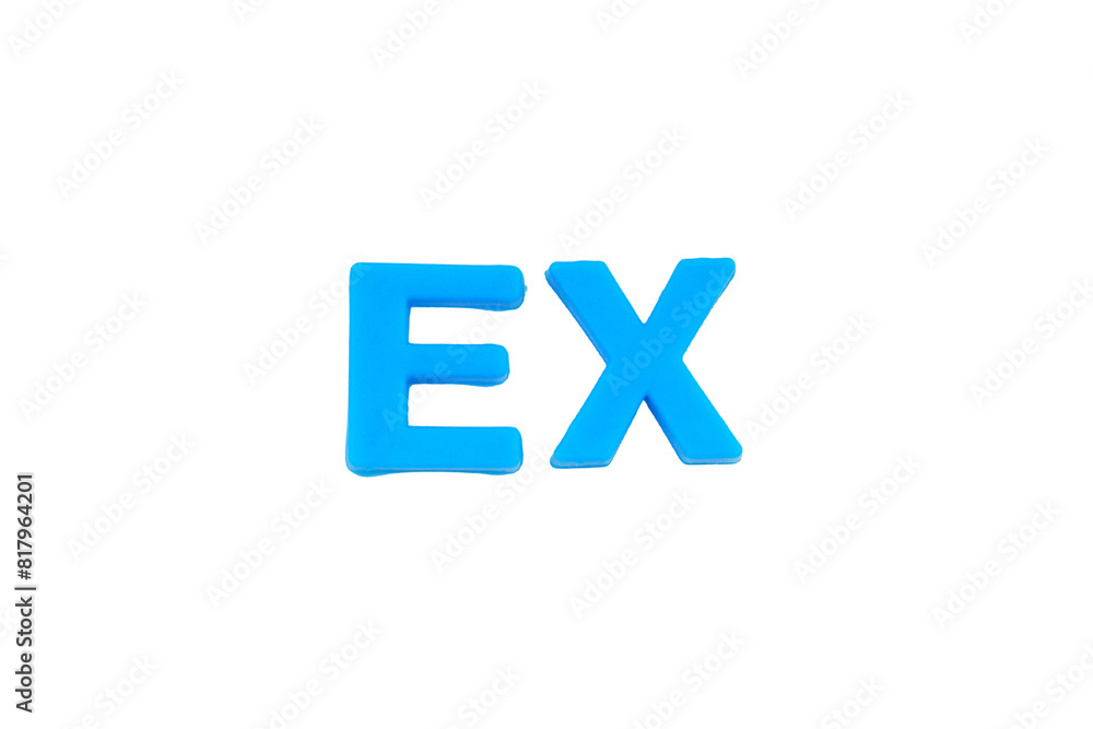 Blue Letters EX isolate no white background.png Blue Letters EX isolate no white background.png