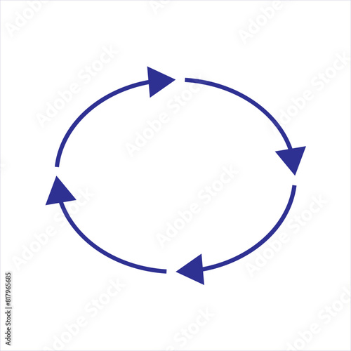 Set of circle arrow icons. Recycling icon. Circular arrows. Refresh and reload arrow icon. Arrows flat sign. Repeat cycle symbol. 