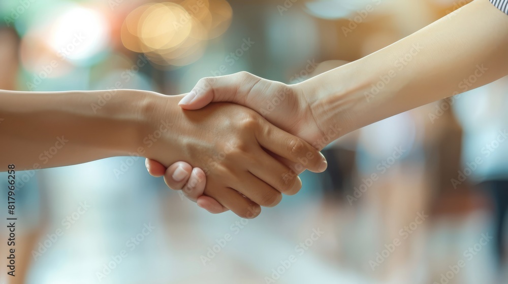 Success at work: close-up business handshake on a blurry bright background Success at work: close-up business handshake on a blurry bright background