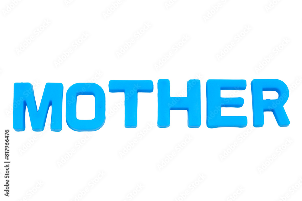 Blue Letters MOTHER isolate no white background.png Blue Letters MOTHER isolate no white background.png