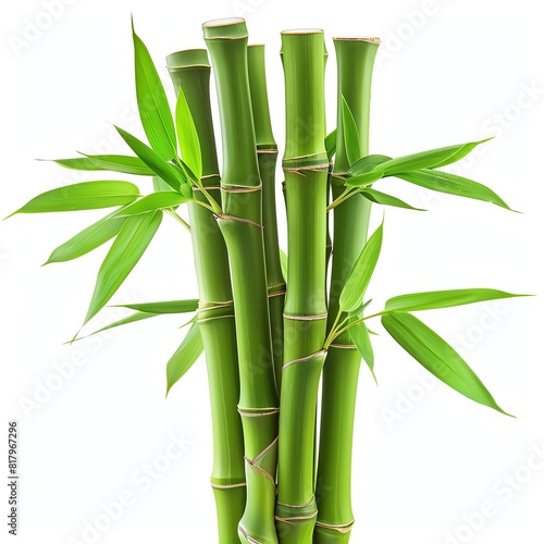 a photo of Bamboo  isolated on white background.