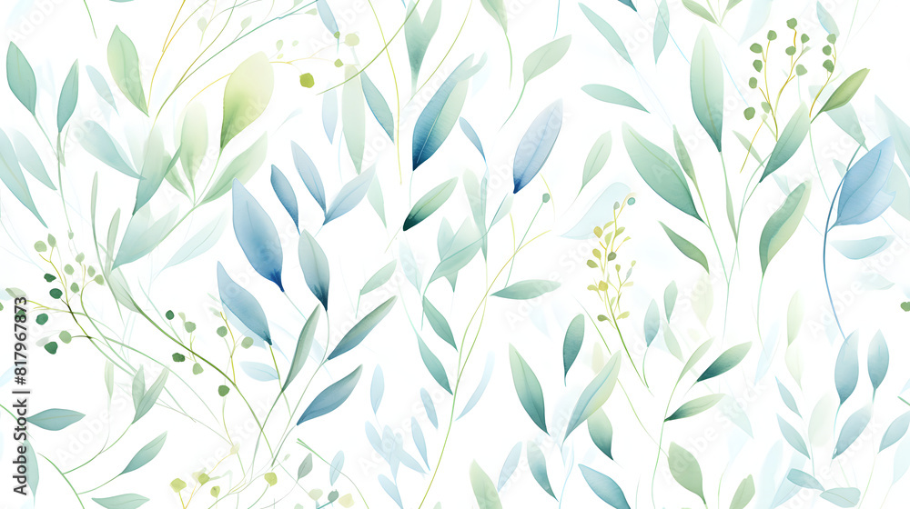 watercolor leaf and stems pattern with leaves as accent abstract graphic poster background watercolor leaf and stems pattern with leaves as accent abstract graphic poster background
