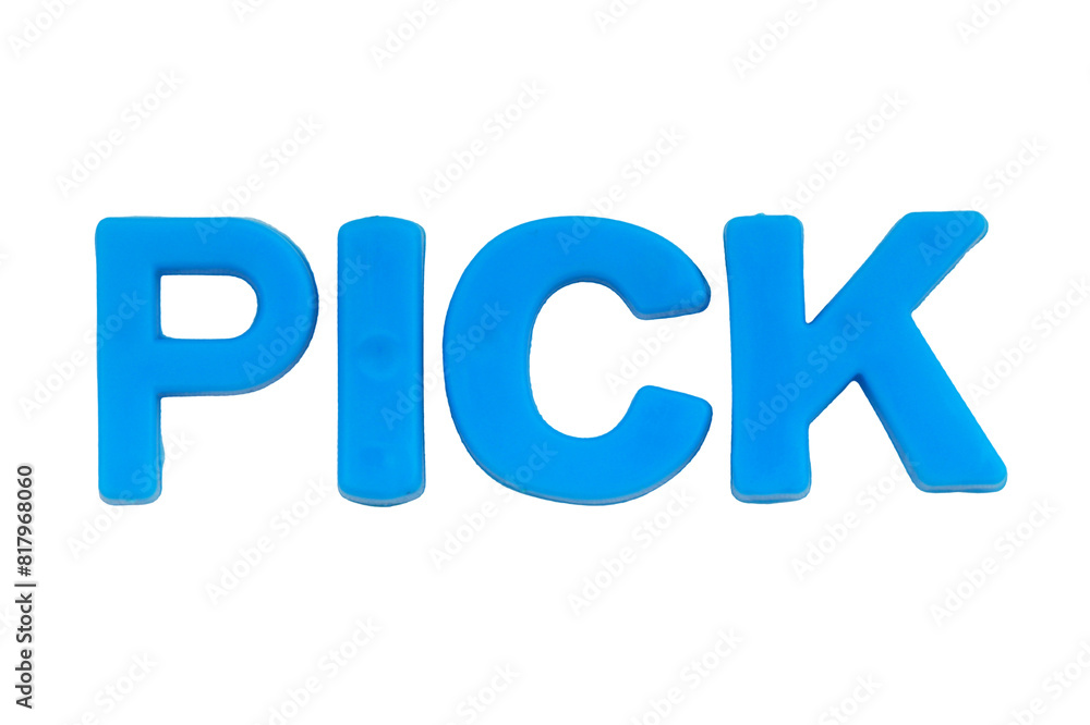 Blue Letters PICK isolate no white background.png Blue Letters PICK isolate no white background.png