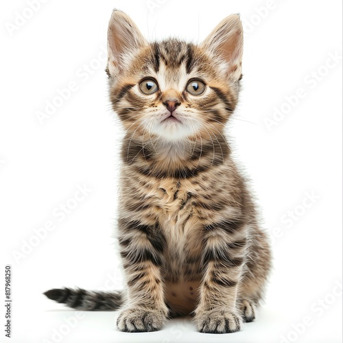 a photo of Kitten, isolated on white background.