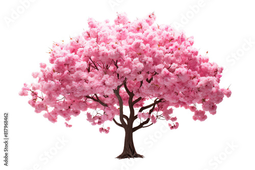 A delightful vector illustration of a cherry blossom branch in full bloom © rookielion