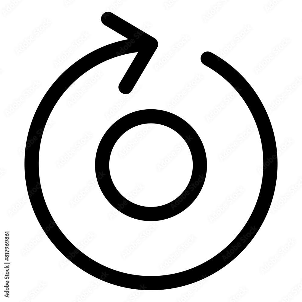 restart line icon isolated on white background restart line icon isolated on white background