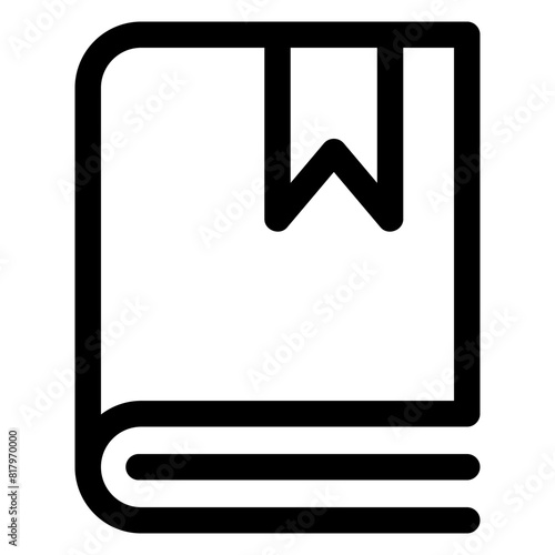 book line icon isolated on white background