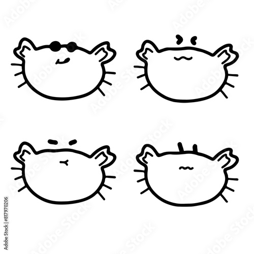 Adorable Crab Illustrations | Cute Hand Drawings | For Creative Projects | Minimalist Design
