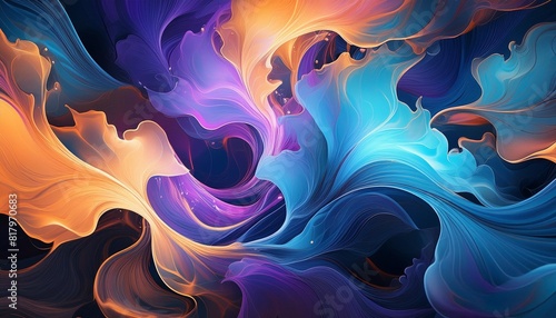 visually breathtaking abstract compositions using digital techniques for vibrant patterns