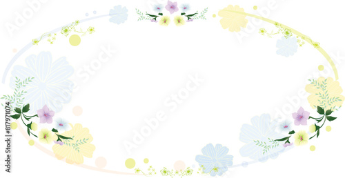 Vector illustration abstract floral theme isolated on white background