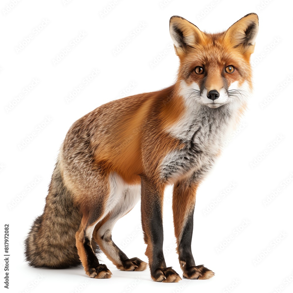 Fototapeta premium Photo of Fox, Isolate on white background