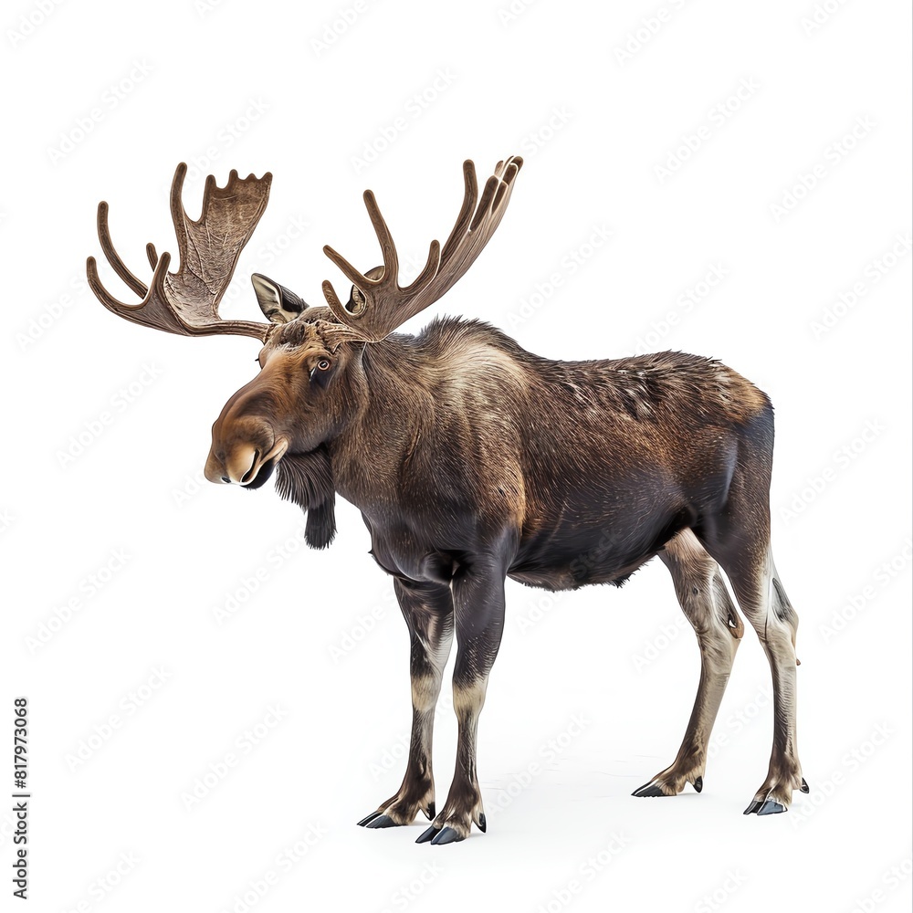 custom made wallpaper toronto digitalPhoto of Moose, Isolate on white background