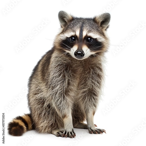 Photo of Raccoon, Isolate on white background © Sirirat