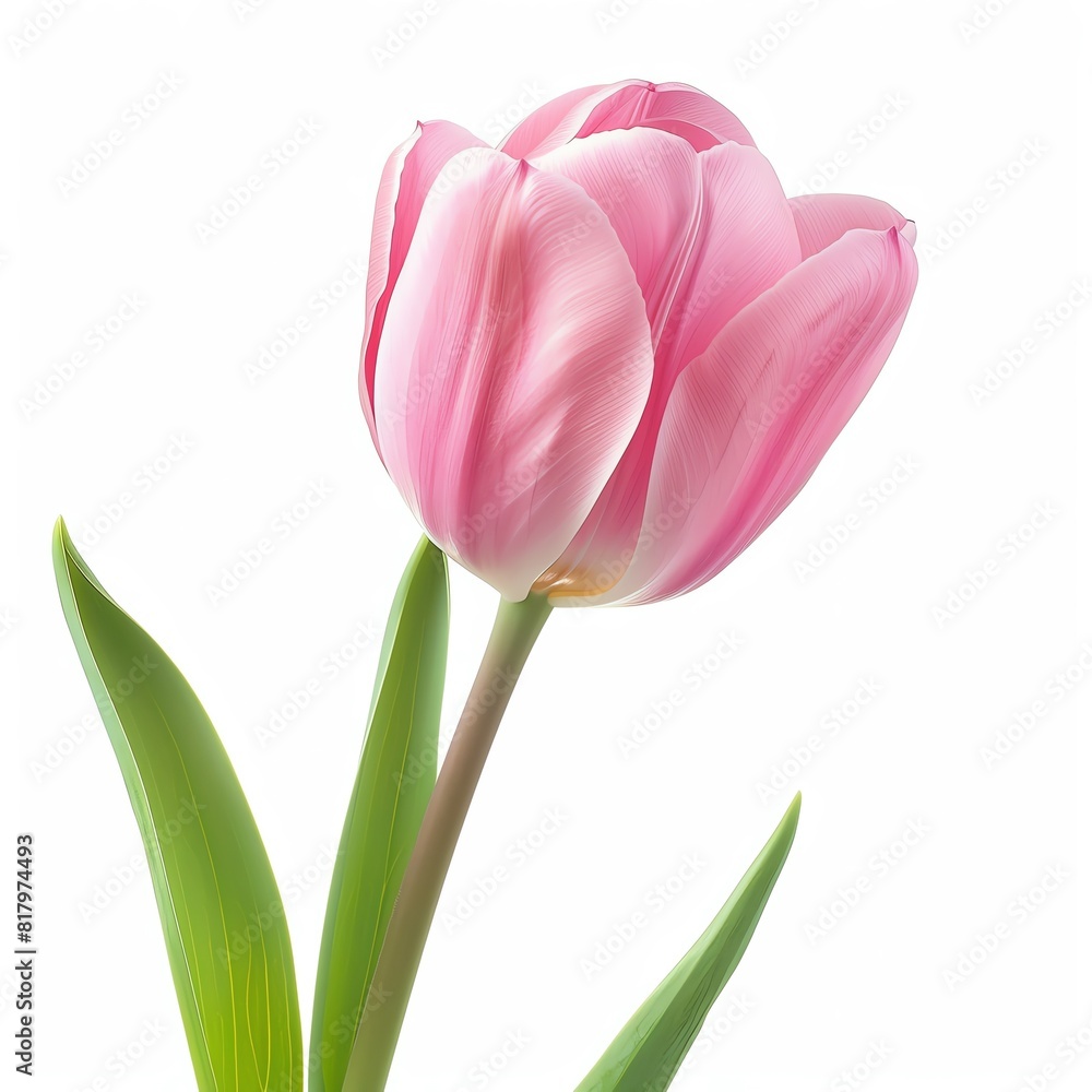 Photo of Tulip, Isolate on white background Photo of Tulip, Isolate on white background
