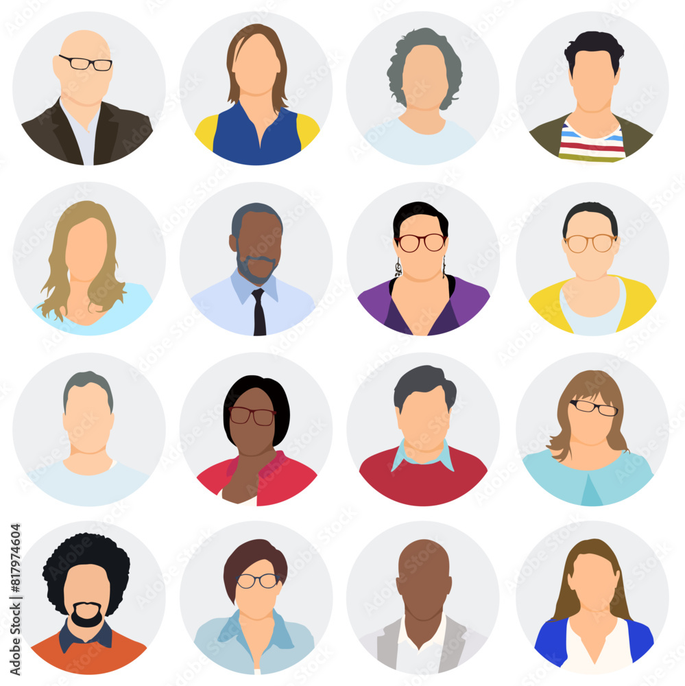 Man and woman silhouette icon. Avatar profile. Vector illustration. Man and woman silhouette icon. Avatar profile. Vector illustration.