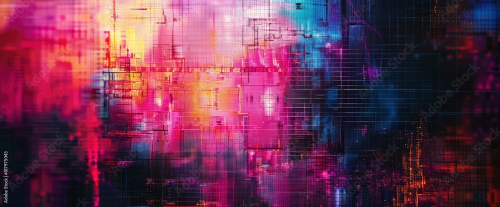 Technology Abstract, Virtual Processing Grids, Technology Abstract Background Technology Abstract, Virtual Processing Grids, Technology Abstract Background