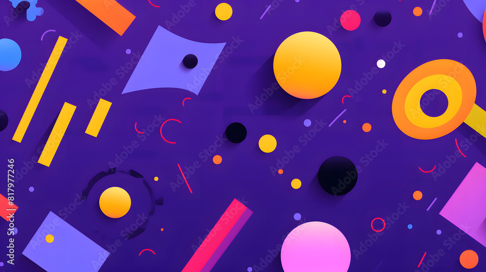 purple retro style 90's geometric design vector pattern shapes design poster background purple retro style 90's geometric design vector pattern shapes design poster background