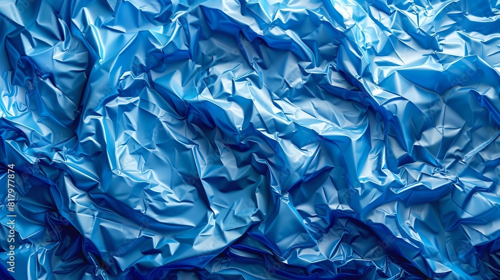 the texture of a blue plastic bag