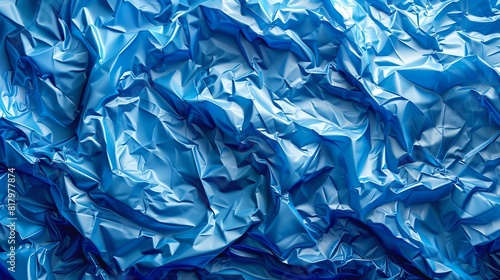 the texture of a blue plastic bag