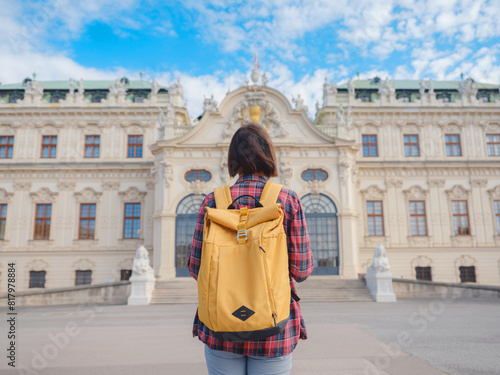 Photography Female tourist traveling in Austria