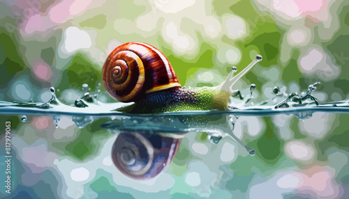 Weinbergschnecke. Vektor.