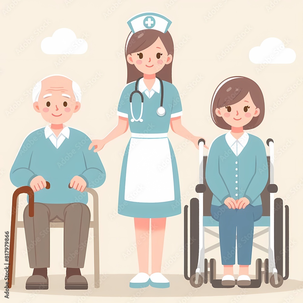 Compassionate Nurse Assisting Elderly Patients Compassionate Nurse Assisting Elderly Patients