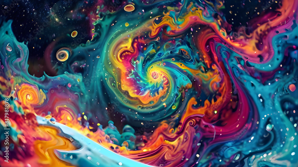 Abstract space background with expressionism style. galaxy art with colourful whirlwind of clouds Abstract space background with expressionism style. galaxy art with colourful whirlwind of clouds