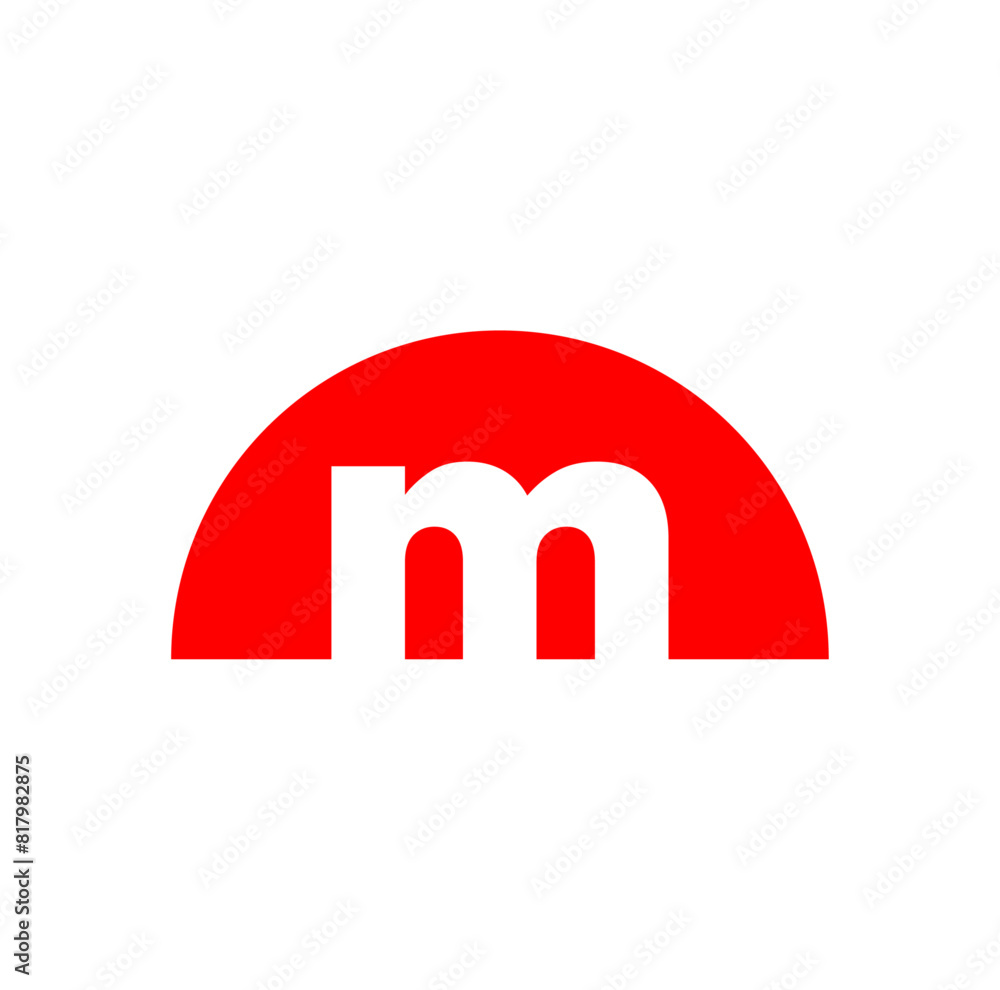 M half circle icon M half circle icon