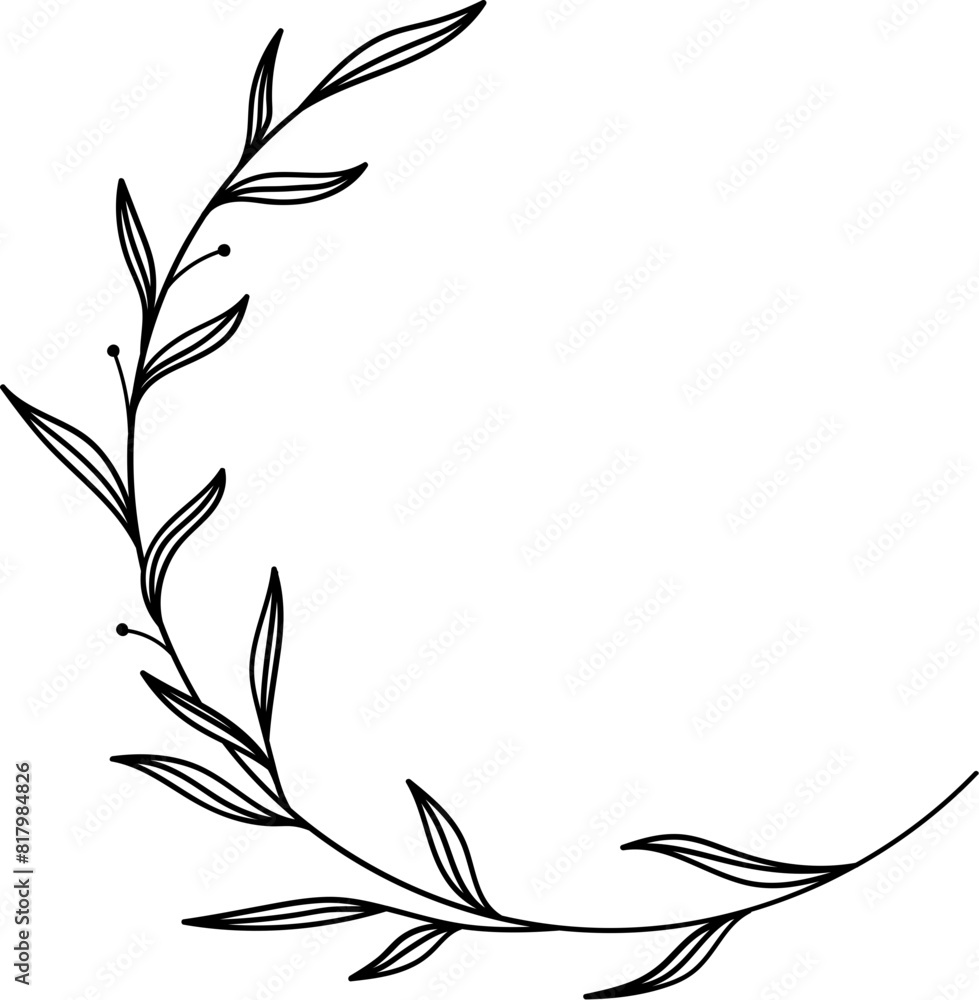 Naklejka premium laurel wreath vector