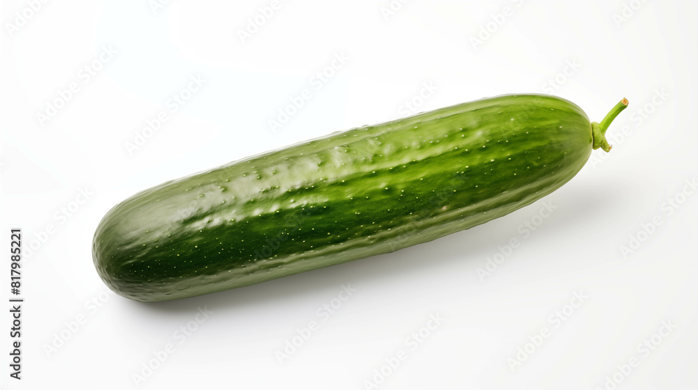 Fresh green cucumber isolated on white background. Fresh green cucumber isolated on white background.